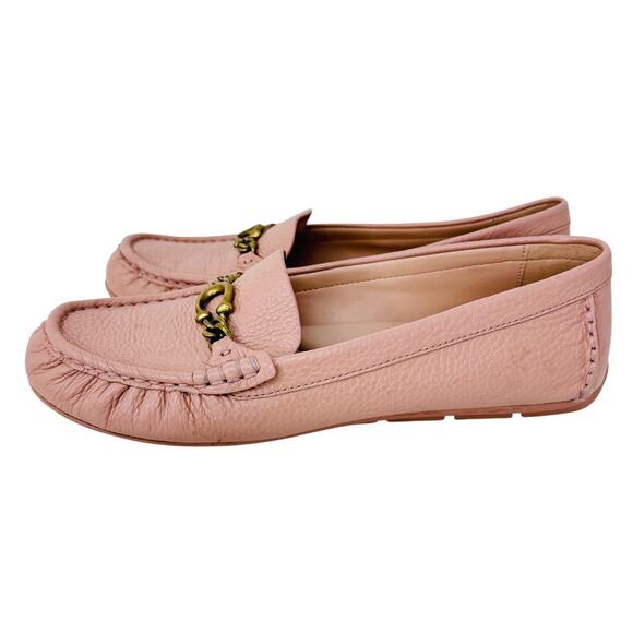 Coach Maegan Driver Slip On Comfort Shoes Womens Size 8 Blush Pink Leather G4751 - Picture 1 of 11